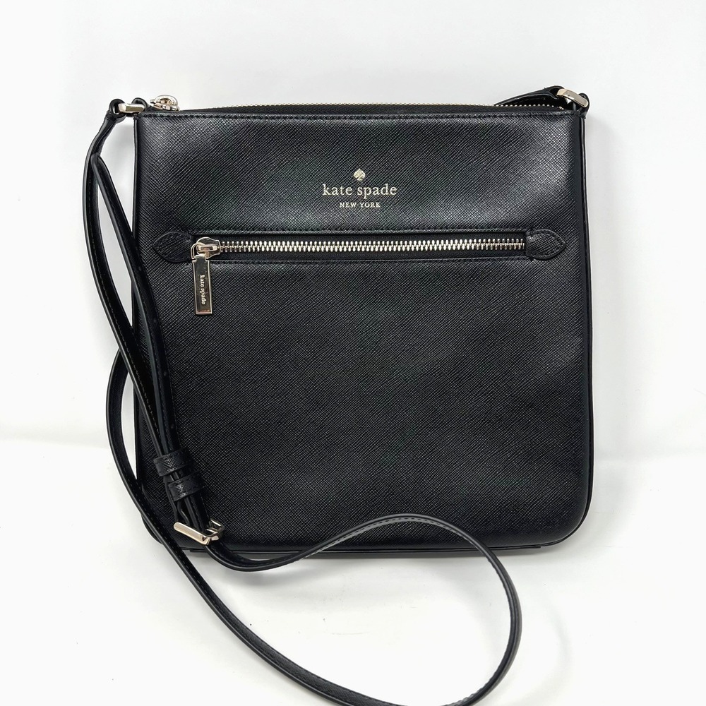 Kate Spade Sadie North South Black Saffiano Leather Crossbody Bag K7379